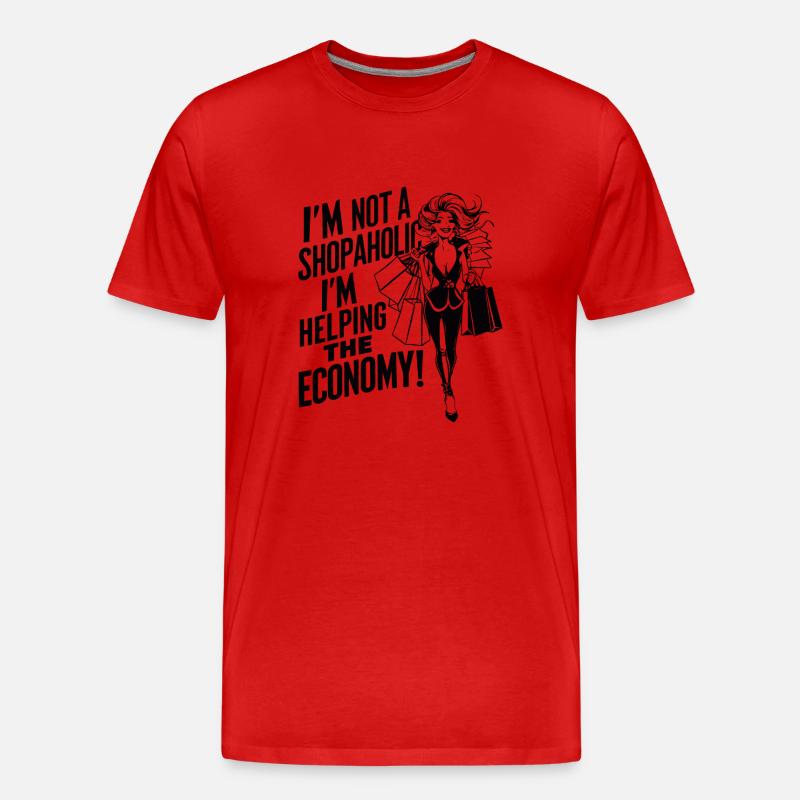 ICH HELFE DER WIRTSCHAFT - Männer Premium Bio T-Shirt - Rot