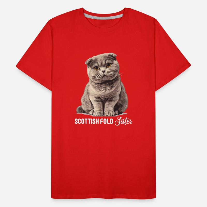 Scottish Fold Kitten Scottish Fold chat T-shirt bio Premium Homme