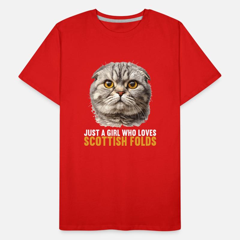 Scottish Fold Kitten Scottish Fold chat T-shirt bio Premium Homme
