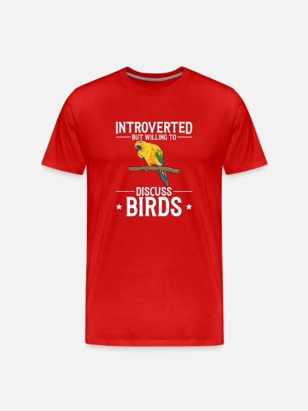 Parakeet Parrot Parakeet Bird - Men's Premium Organic T-Shirt - red