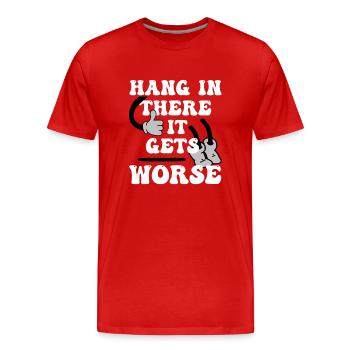 Sarcasm funny and ironic - Men's Premium Organic T-Shirt - red - Front - Damien (186cm)