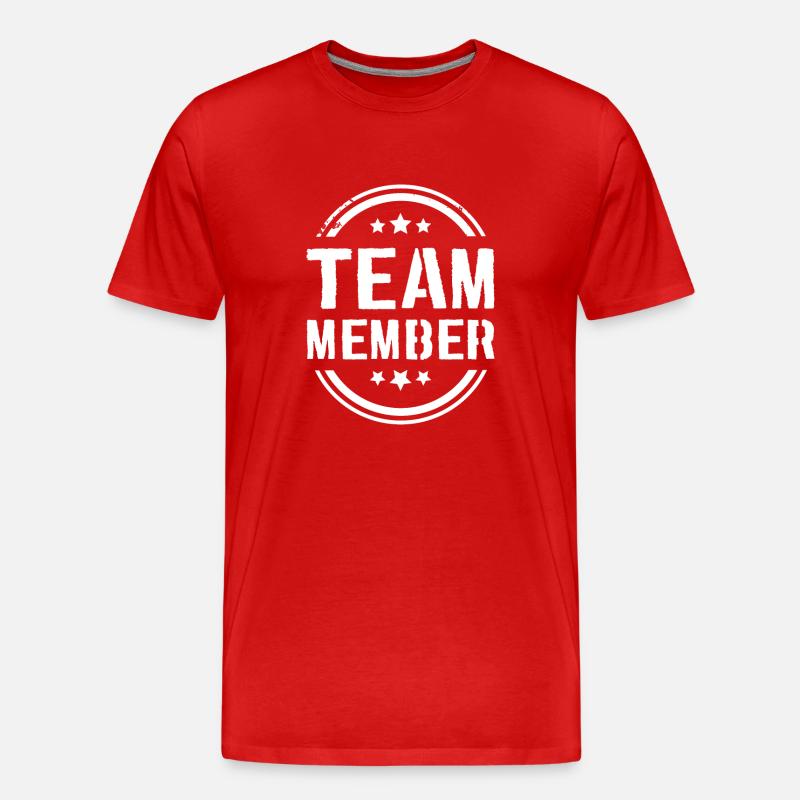 Team Mitglied - Männer Premium Bio T-Shirt - Rot