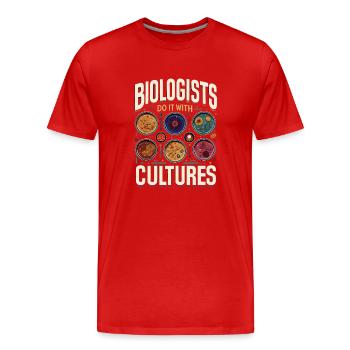 Microbiologist Microbiology Lab Staph Biology - Men's Premium Organic T-Shirt - red - Front - Damien (186cm)