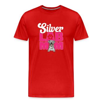 Silver Labrador Retriever Silver Lab - Men's Premium Organic T-Shirt - red - Front - Damien (186cm)