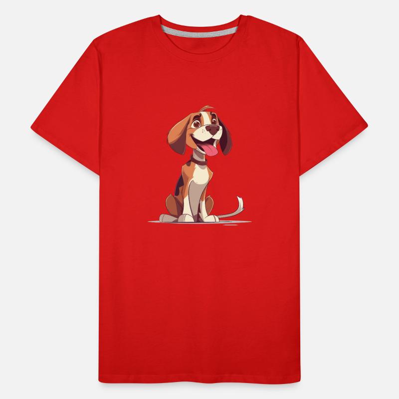 Beagle | Cartoon Artwork Men's Premium Organic T-Shirt