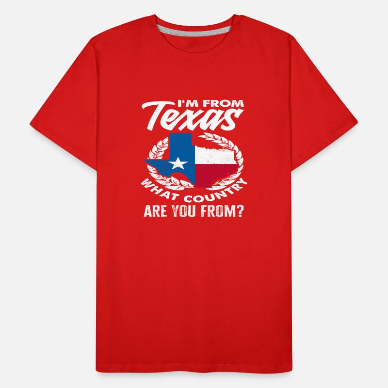 Texas Herkunft Texaner Männer Premium Bio T-Shirt
