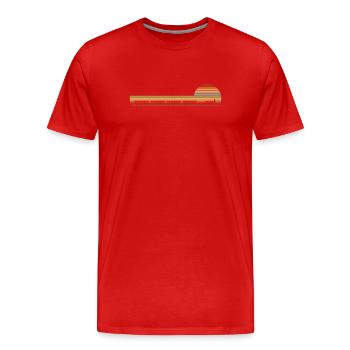 Train rétro Trains Hobby Train Spotter - T-shirt bio Premium Homme - rouge - Devant - Damien (186cm)
