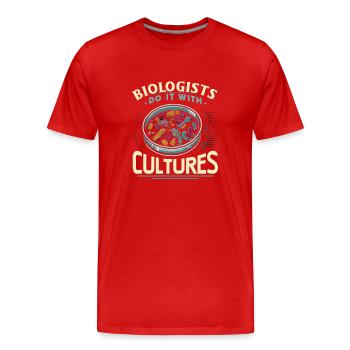 Microbiologist Microbiology Lab Staph Biology - Men's Premium Organic T-Shirt - red - Front - Damien (186cm)