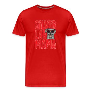 Silver Labrador Retriever Silver Lab - Men's Premium Organic T-Shirt - red - Front - Damien (186cm)