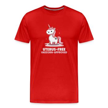 Hysterectomy surgery to restore the - Men's Premium Organic T-Shirt - red - Front - Damien (186cm)