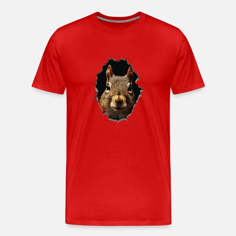 Eichhörnchen - Männer Premium Bio T-Shirt - Rot