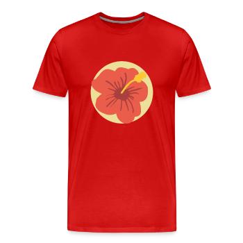 Sommer Blume - Männer Premium Bio T-Shirt - Rot - Vorne - Damien (186cm)