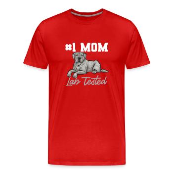 Silver Labrador Retriever Silver Lab - Men's Premium Organic T-Shirt - red - Front - Damien (186cm)