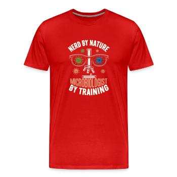 Microbiologist Microbiology Lab Staph Biology - Men's Premium Organic T-Shirt - red - Front - Damien (186cm)