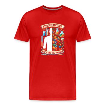 Microbiologiste Microbiologie Laboratoire Biologie des staphylocoques - T-shirt bio Premium Homme - rouge - Devant - Damien (186cm)