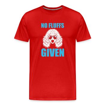 No Fluffs Given Tiersitter - Männer Premium Bio T-Shirt - Rot - Vorne - Damien (186cm)