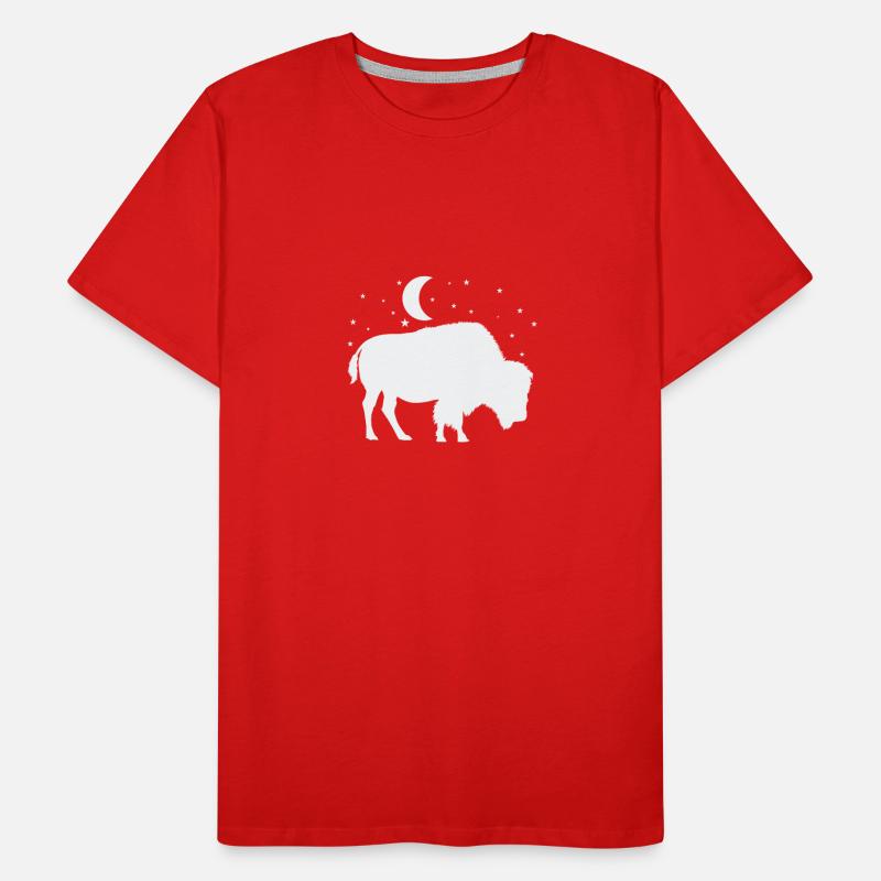 Bison au clair de lune T-shirt bio Premium Homme