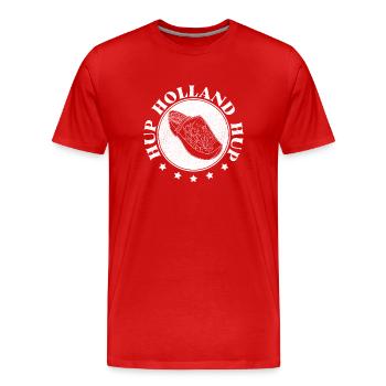 Niederlande Königstag Holz Schuh National - Männer Premium Bio T-Shirt - Rot - Vorne - Damien (186cm)