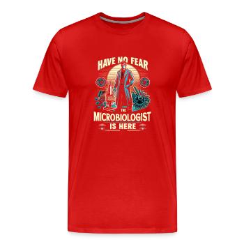 Microbiologiste Microbiologie Laboratoire Biologie des staphylocoques - T-shirt bio Premium Homme - rouge - Devant - Damien (186cm)
