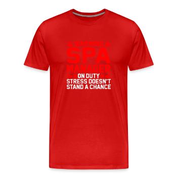 SPA Manager Job Wellness Funny SPA Management Sayi - Men's Premium Organic T-Shirt - red - Front - Damien (186cm)