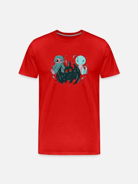 Kawaii Pastel Goth Cryptids - Men's Premium Organic T-Shirt - red