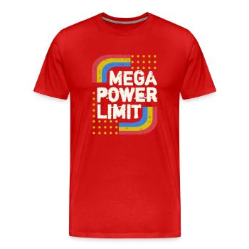Méga limite de puissance - T-shirt bio Premium Homme - rouge - Devant - Damien (186cm)