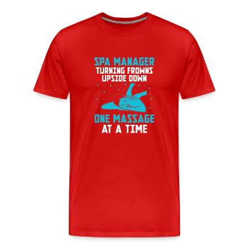 SPA Manager Job Wellness Funny SPA Management Sayi - Men's Premium Organic T-Shirt - red - Front - Damien (186cm)
