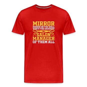 Gestionnaire de SPA Emploi Bien-être Drôle Gestion de SPA Sayi - T-shirt bio Premium Homme - rouge - Devant - Damien (186cm)