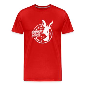 Le pire âne - T-shirt bio Premium Homme - rouge - Devant - Damien (186cm)