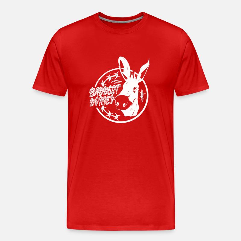 Der schlimmste Esel - Männer Premium Bio T-Shirt - Rot