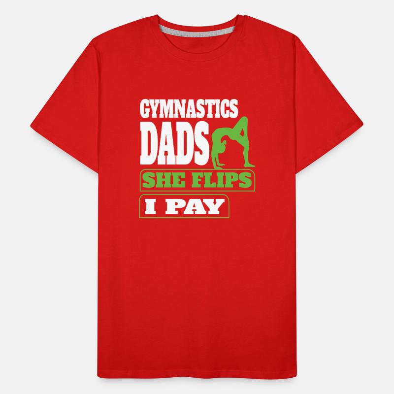 Gymnastics dad support with pride Men's Premium Organic T-Shirt