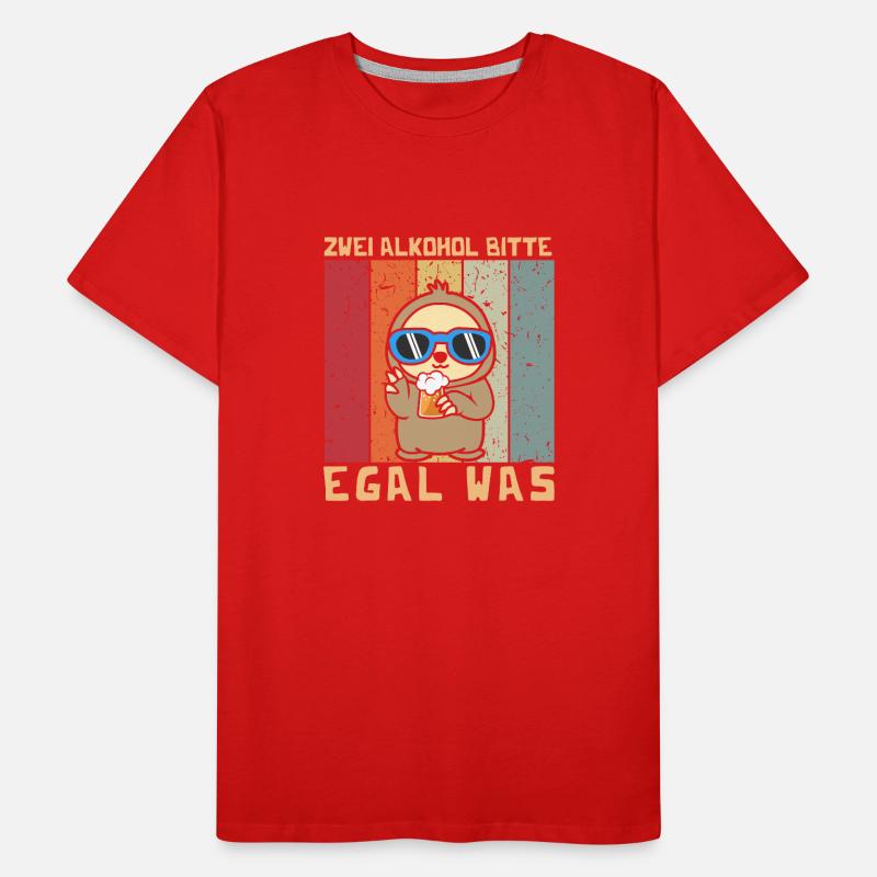Two alcohols please no matter what sloth Men's Premium Organic T-Shirt