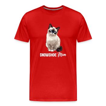 Chaton raquette Chat raquette - T-shirt bio Premium Homme - rouge - Devant - Damien (186cm)