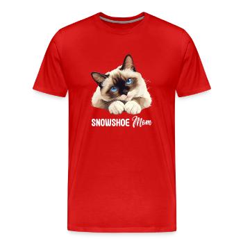 Chaton raquette Chat raquette - T-shirt bio Premium Homme - rouge - Devant - Damien (186cm)