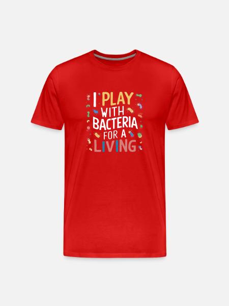 Microbiologist Microbiology Lab Staph Biology - Men's Premium Organic T-Shirt - red