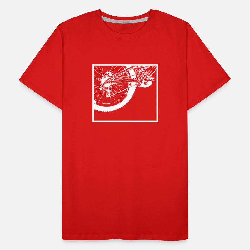 Fahrrad Hinterrad Männer Premium Bio T-Shirt
