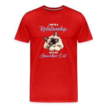 Chaton raquette Chat raquette - T-shirt bio Premium Homme - rouge - Devant - Damien (186cm)