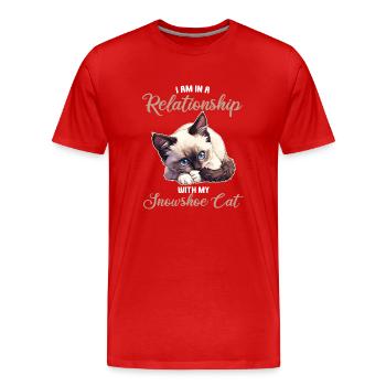 Chaton raquette Chat raquette - T-shirt bio Premium Homme - rouge - Devant - Damien (186cm)