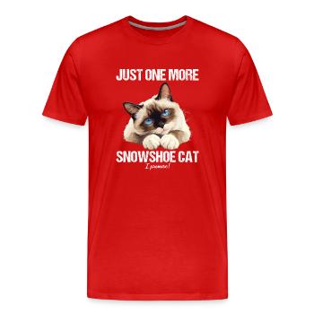 Chaton raquette Chat raquette - T-shirt bio Premium Homme - rouge - Devant - Damien (186cm)