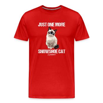 Chaton raquette Chat raquette - T-shirt bio Premium Homme - rouge - Devant - Damien (186cm)