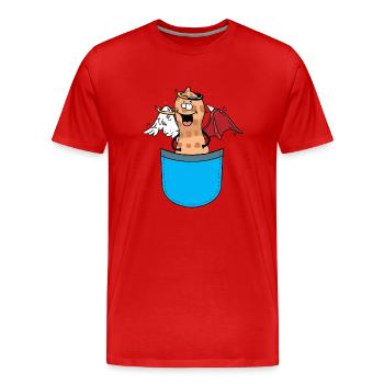 Sacs Peanut Angel Devil Guardian Angel - T-shirt bio Premium Homme - rouge - Devant - Damien (186cm)