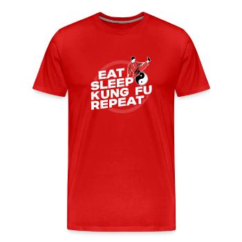 Kung Fu Chinesisches Kung Fu Asiatisches Kung Fu - Männer Premium Bio T-Shirt - Rot - Vorne - Damien (186cm)