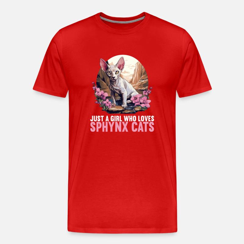 Sphynx Kätzchen Sphynx Katze - Männer Premium Bio T-Shirt - Rot