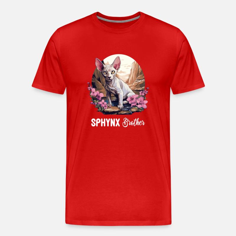 Sphynx Kätzchen Sphynx Katze - Männer Premium Bio T-Shirt - Rot