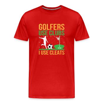 Footgolf Joueur Foot Golf Jouer Footgolfers Foot - T-shirt bio Premium Homme - rouge - Devant - Damien (186cm)