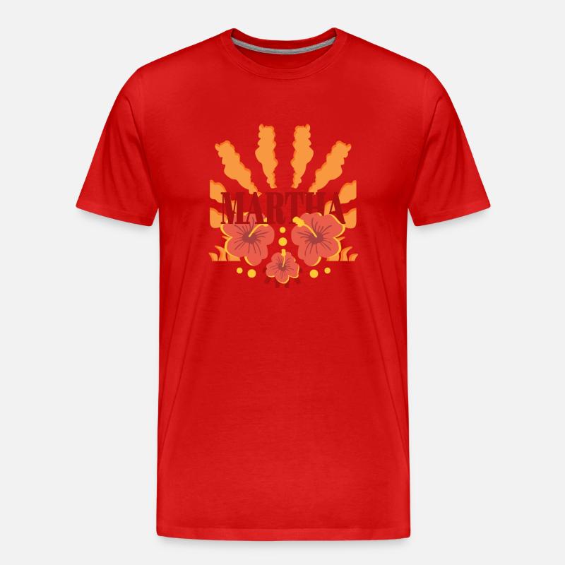 Martha - Männer Premium Bio T-Shirt - Rot