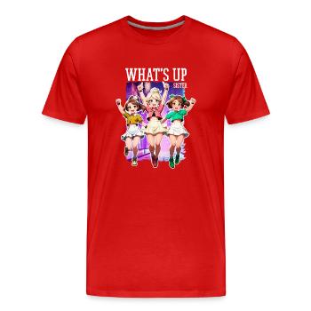 Whats Up Sister Funny Trendy Streamer Cute Girl - Men's Premium Organic T-Shirt - red - Front - Damien (186cm)