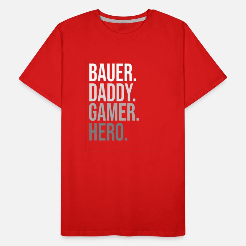 Classic Bauer Daddy Hero Bold Statement Men's Premium Organic T-Shirt