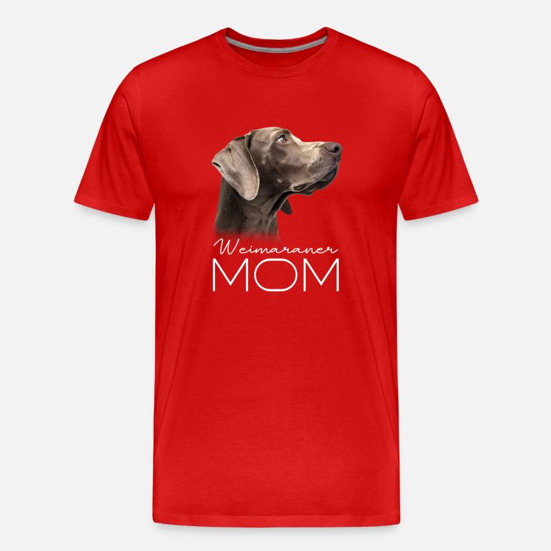 Weimaraner Mama - Männer Premium Bio T-Shirt - Rot