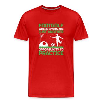 Joueur de footgolf Foot Golf Jouer Footgolfers Foot - T-shirt bio Premium Homme - rouge - Devant - Damien (186cm)